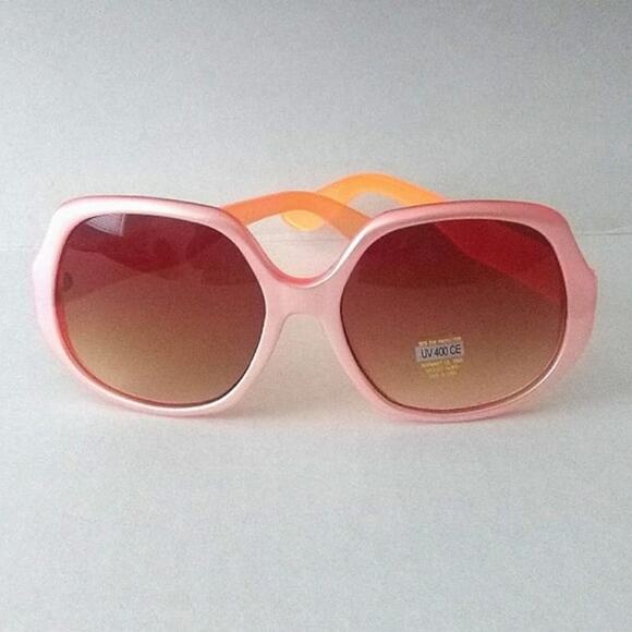 Orange Neon Trendy Sunglasses UV400 Protection - Picture 1 of 3